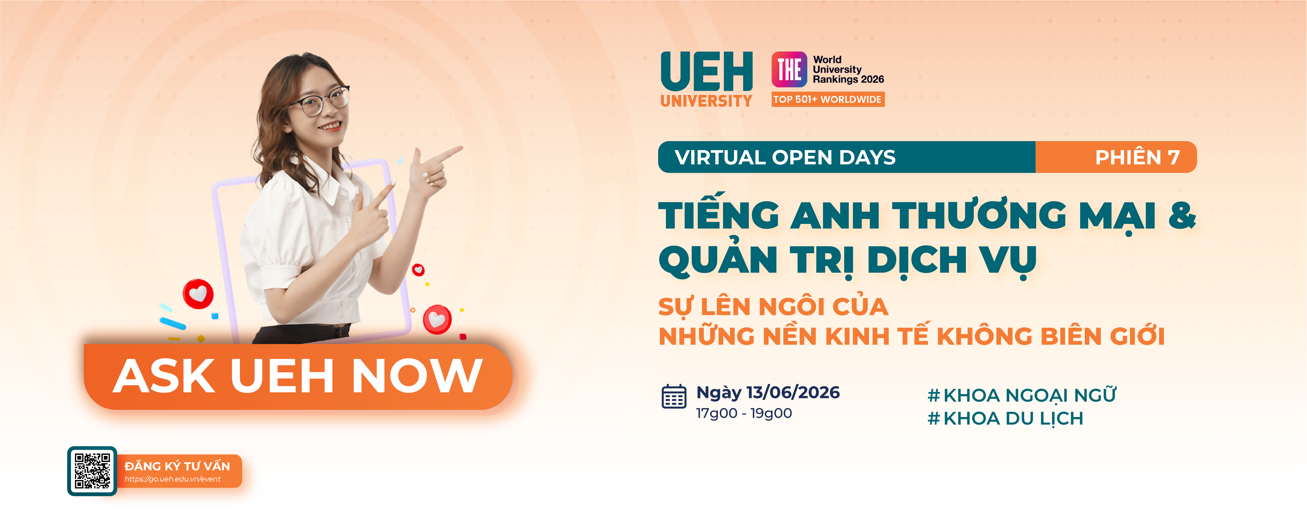 [LIVE] [VIRTUAL OPEN DAYS 2026] Phiên 7: Tiếng anh Thương mại & Quản trị Dịch vụ: Sự lên ngôi của những Nền Kinh tế không biên giới
