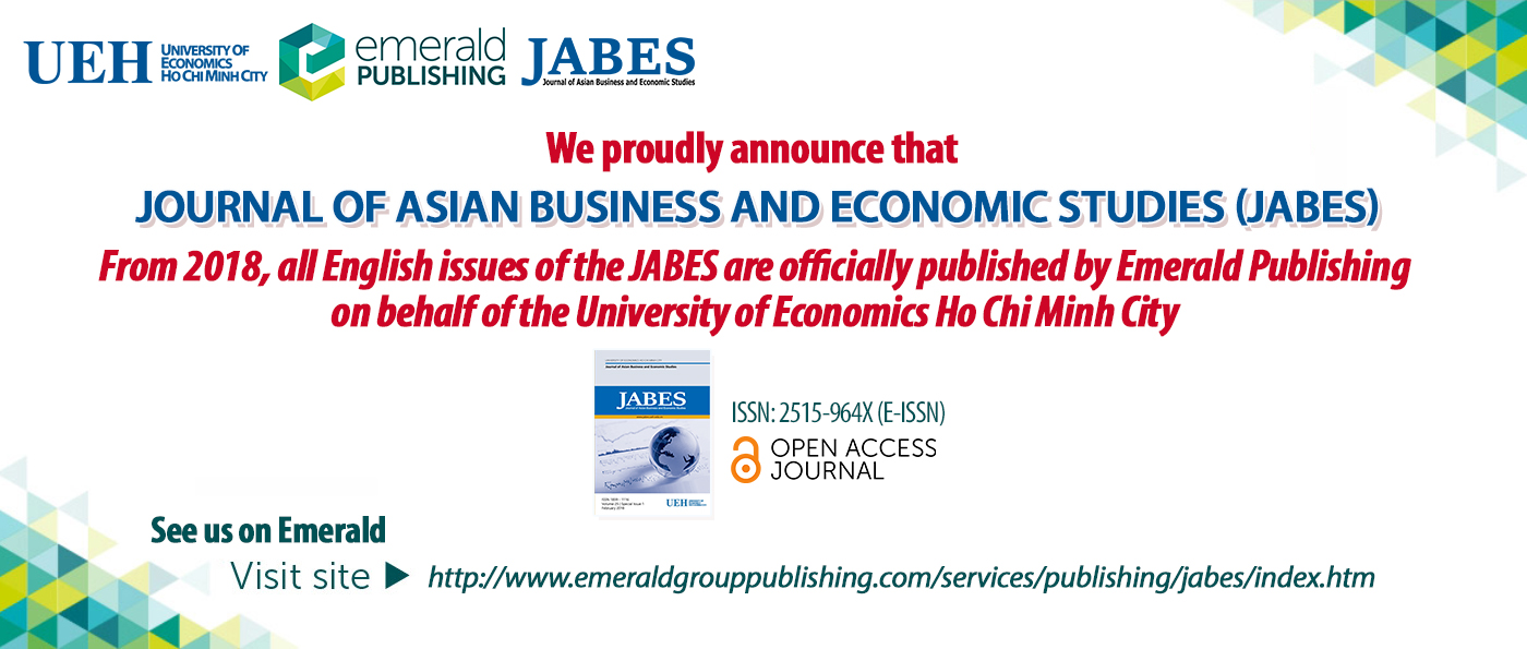Journal of Asian Business and Economic Studies (JABES) officially co-publishes its articles with EMERALD