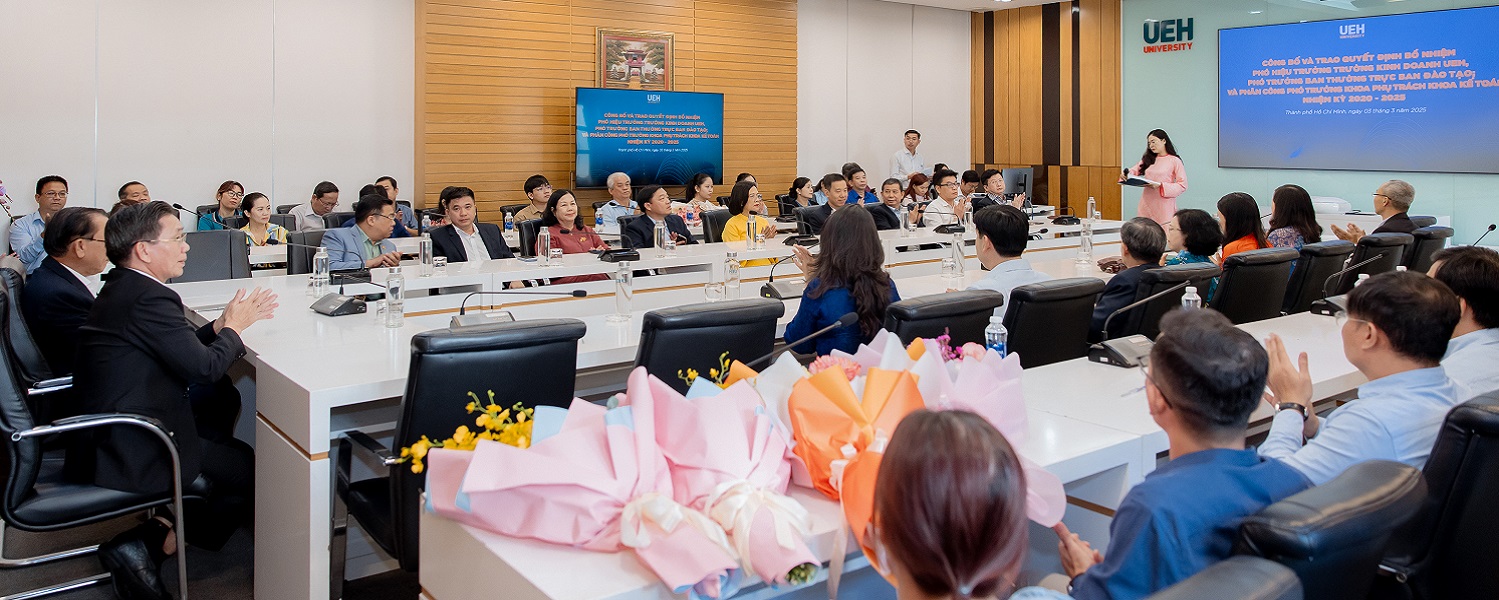 Announcement and Appointment of Leadership Roles: Vice Rector of UEH College of Business, Dean of the School of Accounting, and Standing Deputy Head of the Department of Training