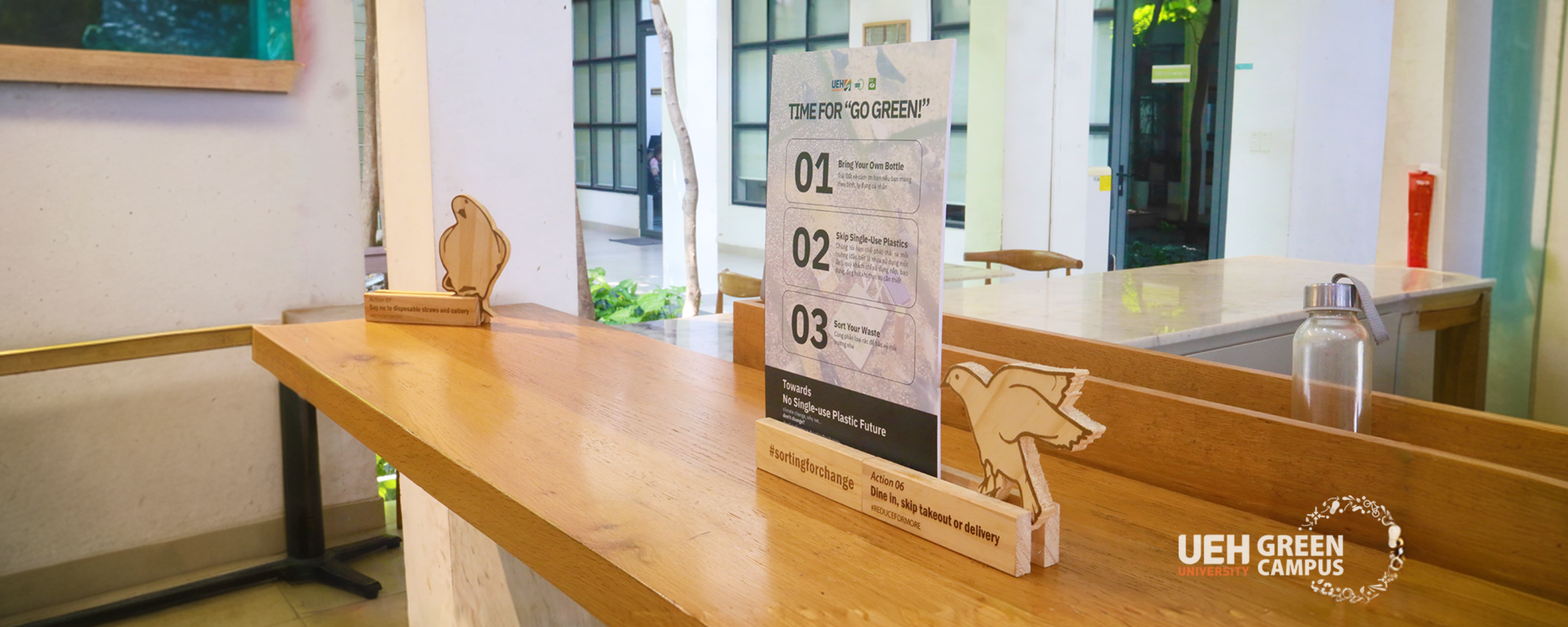 Art and Sustainable Action Intersect at Vo Thi Sau Campus – Towards No Single-Use Plastic Future
