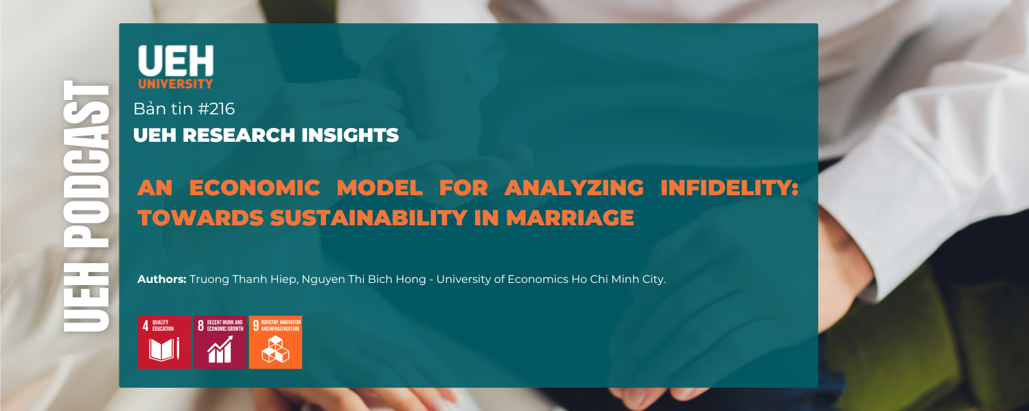 [Research Contribution] An Economic Model for Analyzing Infidelity: Towards Sustainability in Marriage
