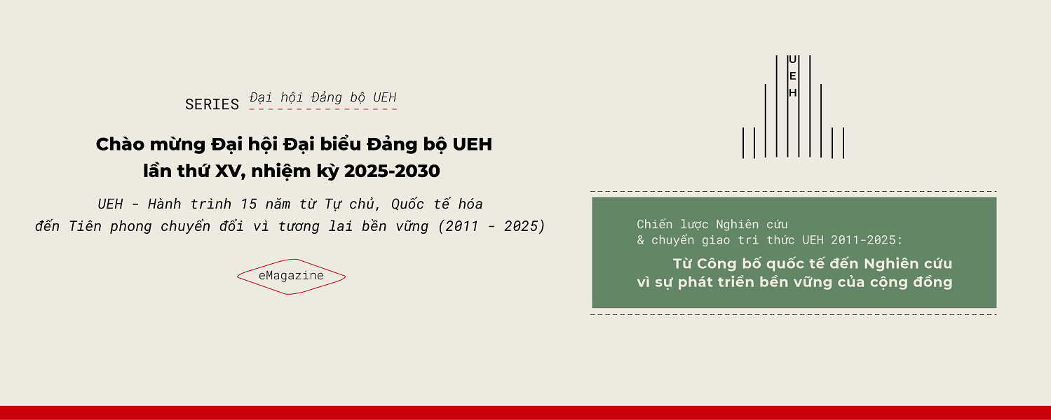Welcome to the 15th UEH Party Congress, term 2025-2030: UEH Research & Knowledge Transfer Strategy 2011-2025 : From International Publications to Research for Sustainable Community Development…


