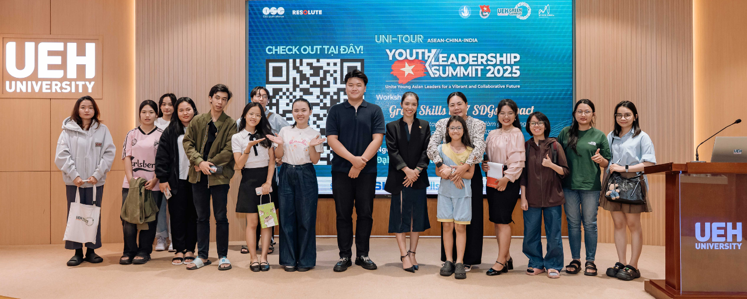 UEH Green Campus Collaborates with ACIYLS 2025: Equipping the Young Generation with Green Skills through the Workshop “Green Skills to 17 SDGs Impact”