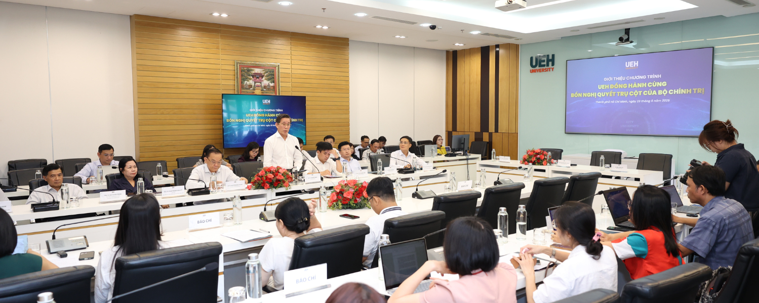 Đại học Kinh tế Thành phố Hồ Chí Minh đồng hành cùng bốn Nghị quyết trụ cột của Bộ Chính trị
