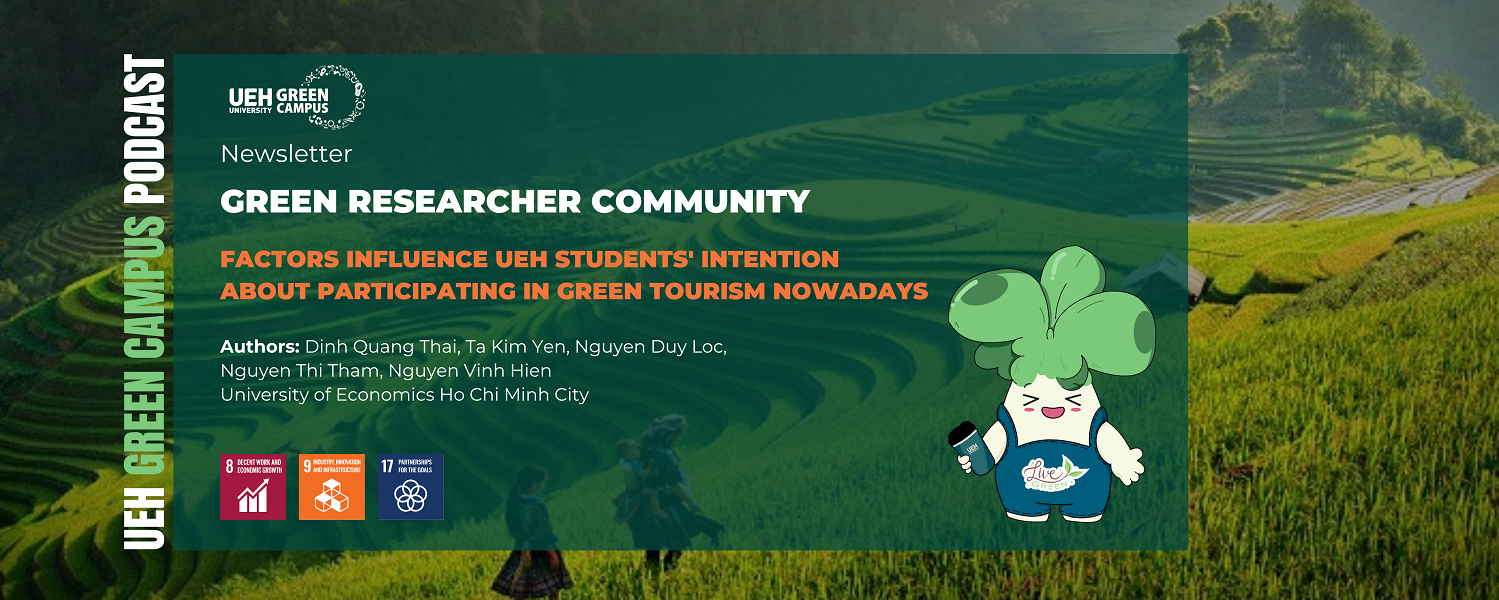 [Research Contribution] Factors Influencing UEH Students' Intention to Participate in Green Tourism
