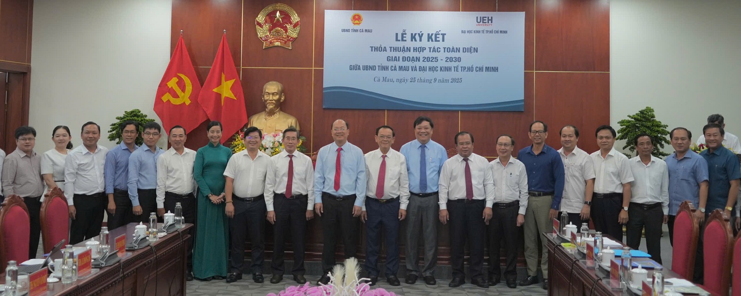 Signing Ceremony for the Comprehensive Cooperation Agreement for the 2025 - 2030 Period between University of Economics Ho Chi Minh City and Ca Mau Provincial People's Committee
