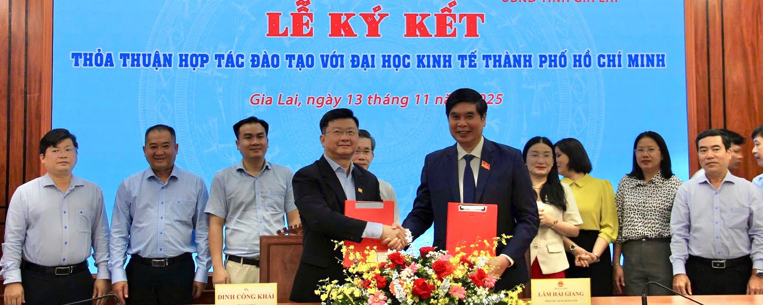 University of Economics Ho Chi Minh City and Gia Lai Provincial People's Committee Sign Cooperation Agreement for the 2025-2030 Period