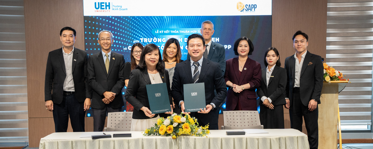 Signing Ceremony for Cooperation Agreement between UEH College of Business and SAPP Education Joint Stock Company
