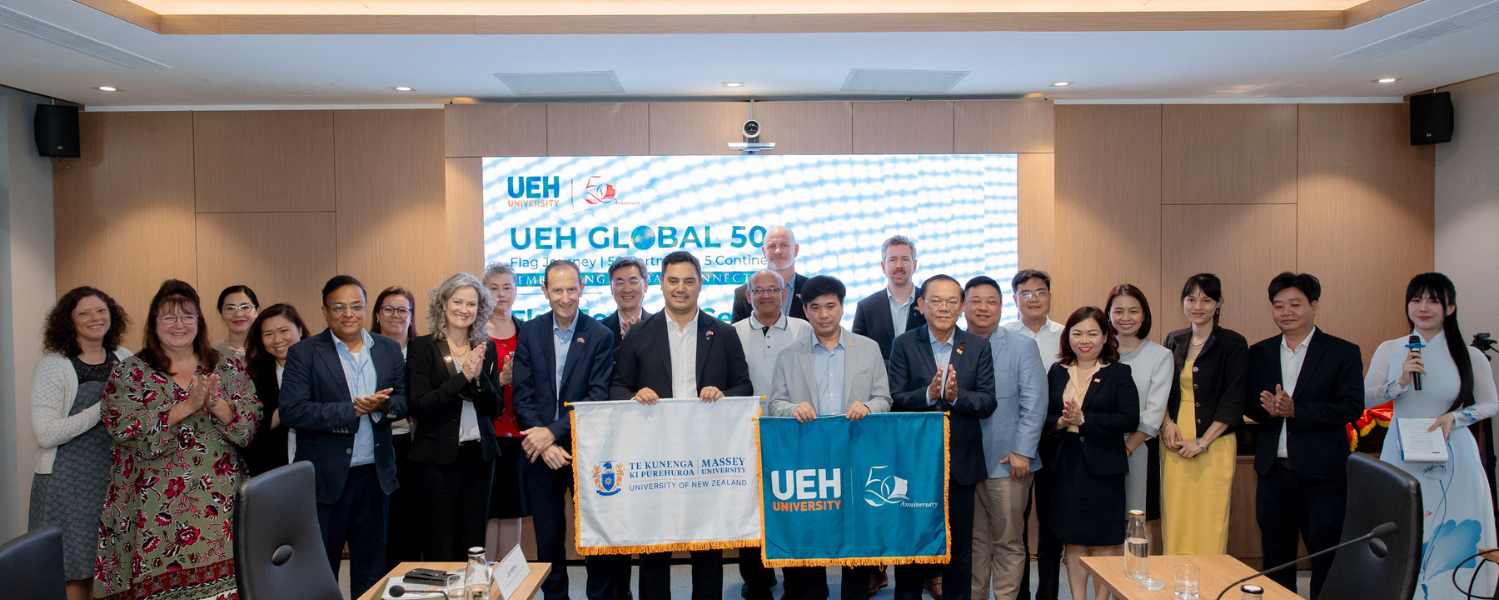 [UEH 50] UEH tiếp đón đoàn công tác Đại học Massey: Tăng cường hợp tác chiến lược trong hành trình kết nối toàn cầu