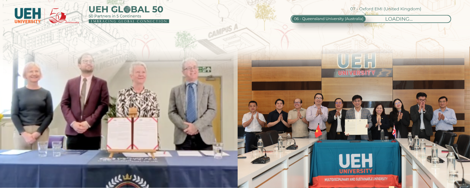 [UEH 50 Global Partners] UEH Signs Cooperation Agreement with Oxford EMI, Officially Launching the EMI Training Program in Vietnam