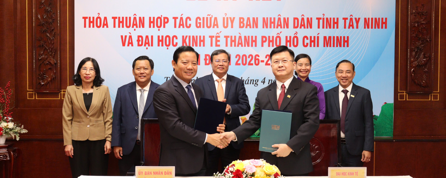 UEH and Tay Ninh Province Sign Cooperation Agreement for 2026–2030: Strengthening Strategies for Human Resource Training, Research, and Science and Technology Transfer

