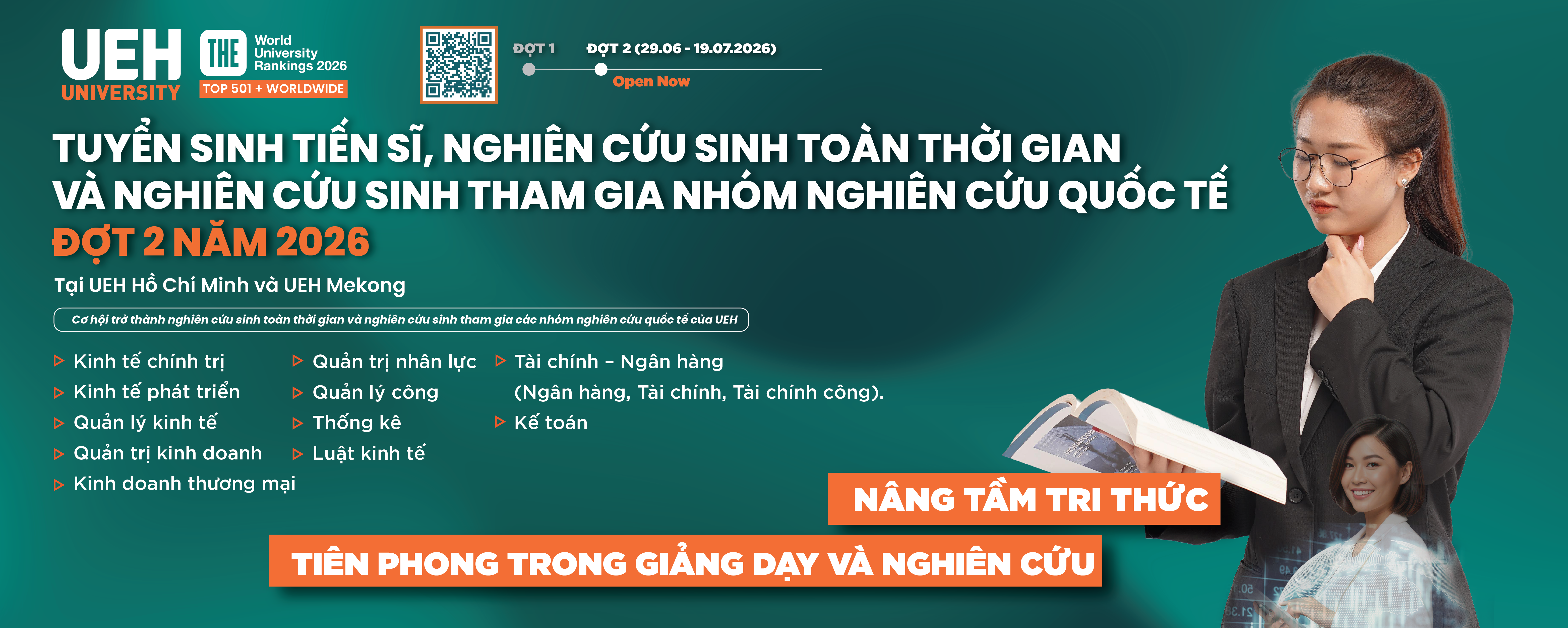 University of Economics Ho Chi Minh City – UEH Announces Second Intake of Doctoral Admissions for 2026: An Opportunity to Join the UEH International Academic Ecosystem