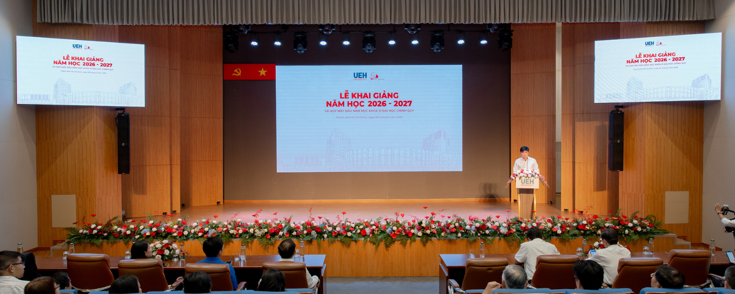 Đại học Kinh tế Thành phố Hồ Chí Minh (UEH) tổ chức Lễ Khai giảng năm học 2026-2027, khởi đầu năm học đặc biệt trong hành trình 50 năm