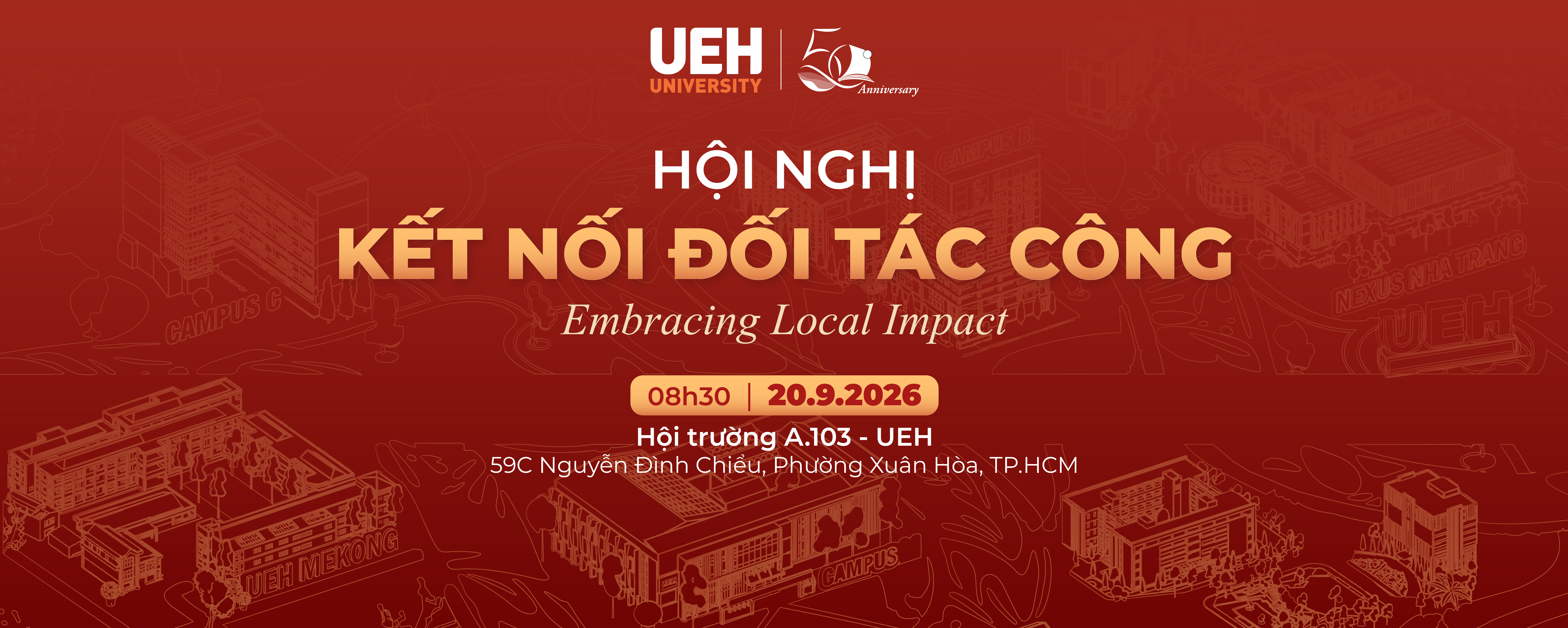 [UEH 50] Hội nghị Kết nối đối tác khu vực công năm 2026: Đồng kiến tạo giá trị vì tương lai bền vững 