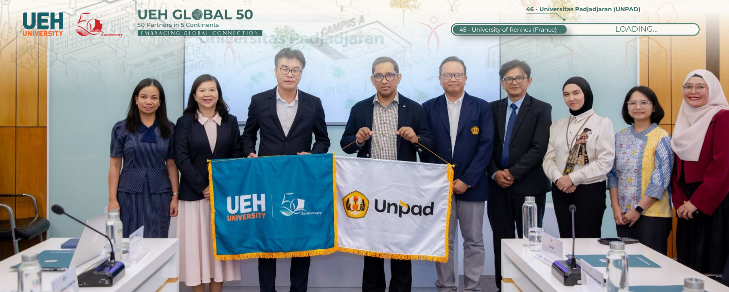 [UEH 50 Global Partners] MOA signing ceremony between UEH and UNPAD, strengthening academic collaboration and expand International connections