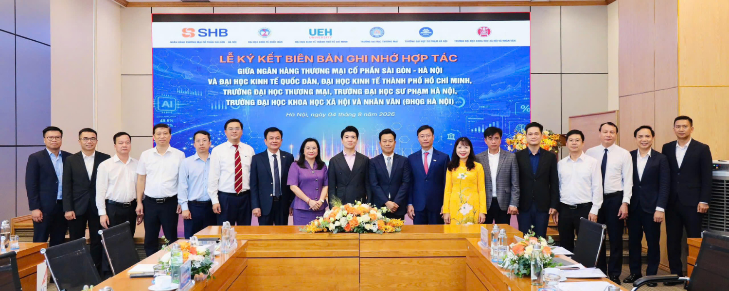 UEH and SHB sign Cooperation Agreement: Joining hands to develop human resources and the AI ecosystem in the finance and banking sector