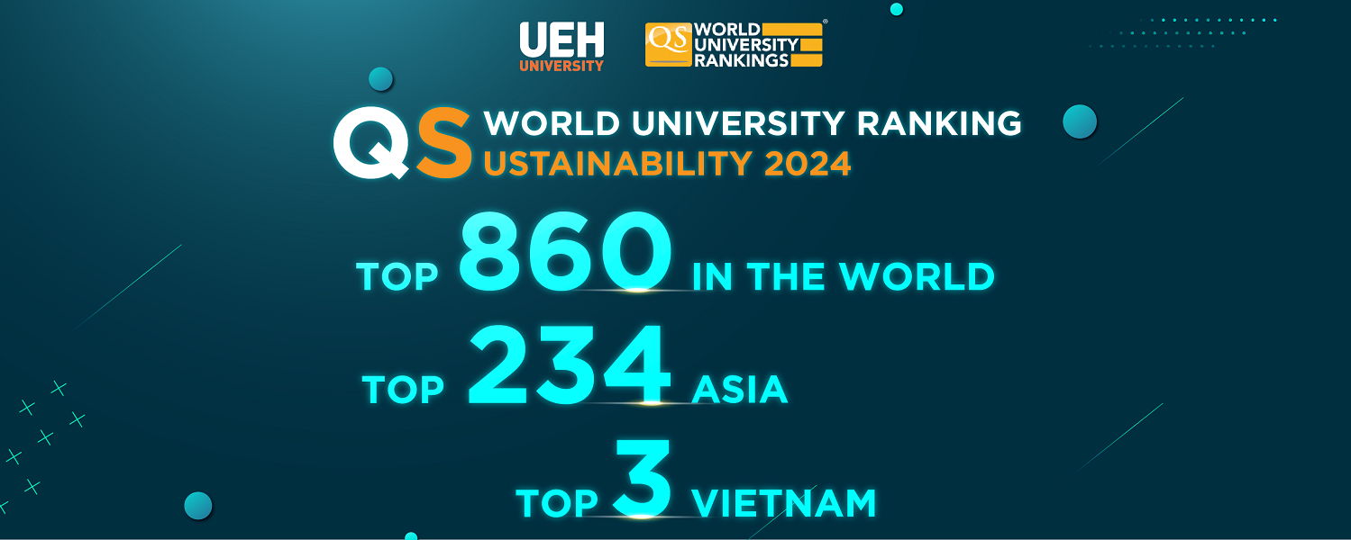 Đại học Kinh tế Thành phố Hồ Chí Minh vào Top 860 Đại học thế giới về Bền vững theo QS World University Ranking Sustainability 2024