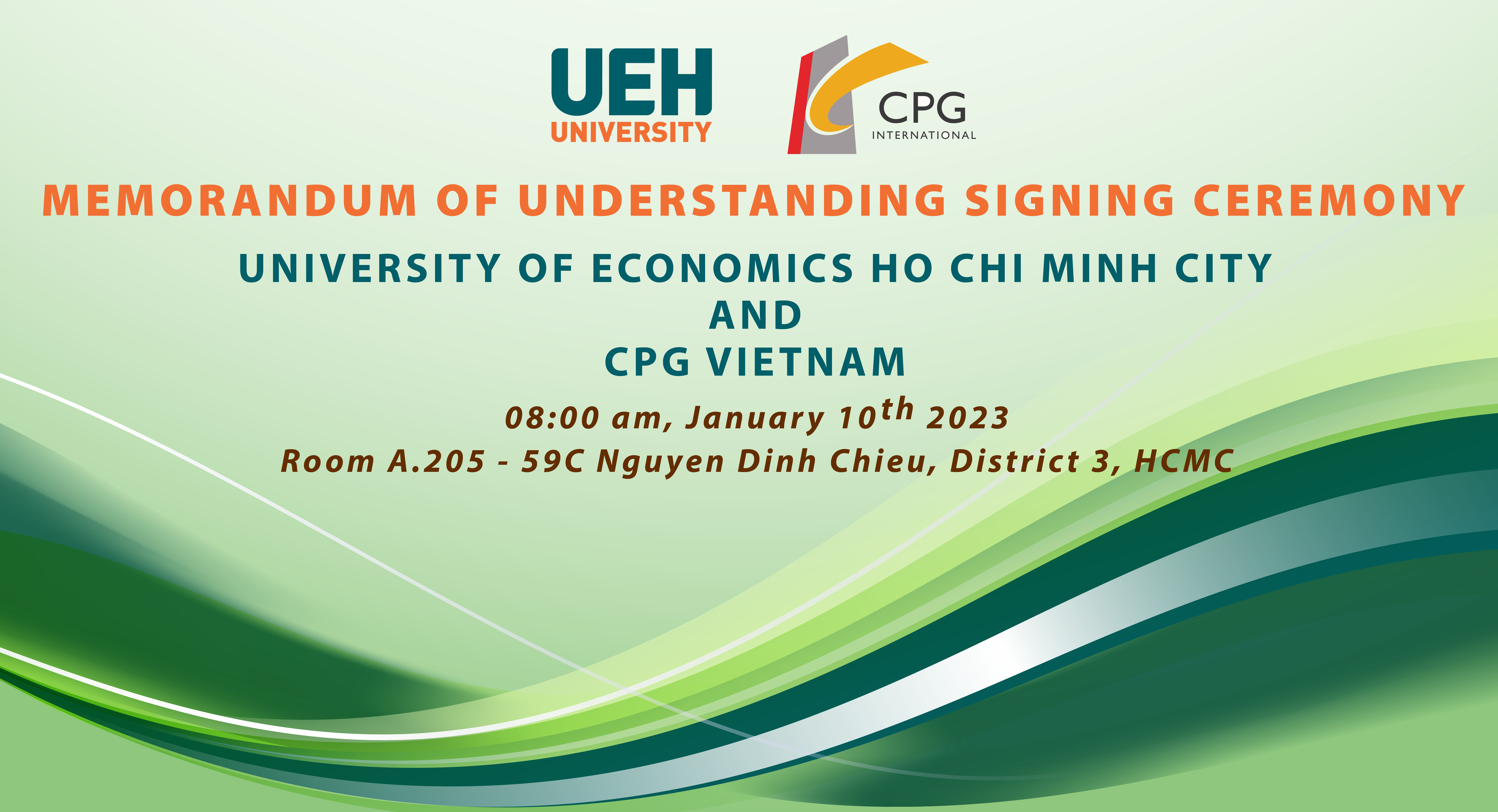 Memorandum Of Understanding Signing Ceremony University Of Economics Ho Chi Minh City CPG VietNam
