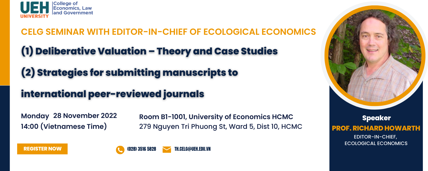 CELG Seminar with Editor-in-Chief of Ecological Economics