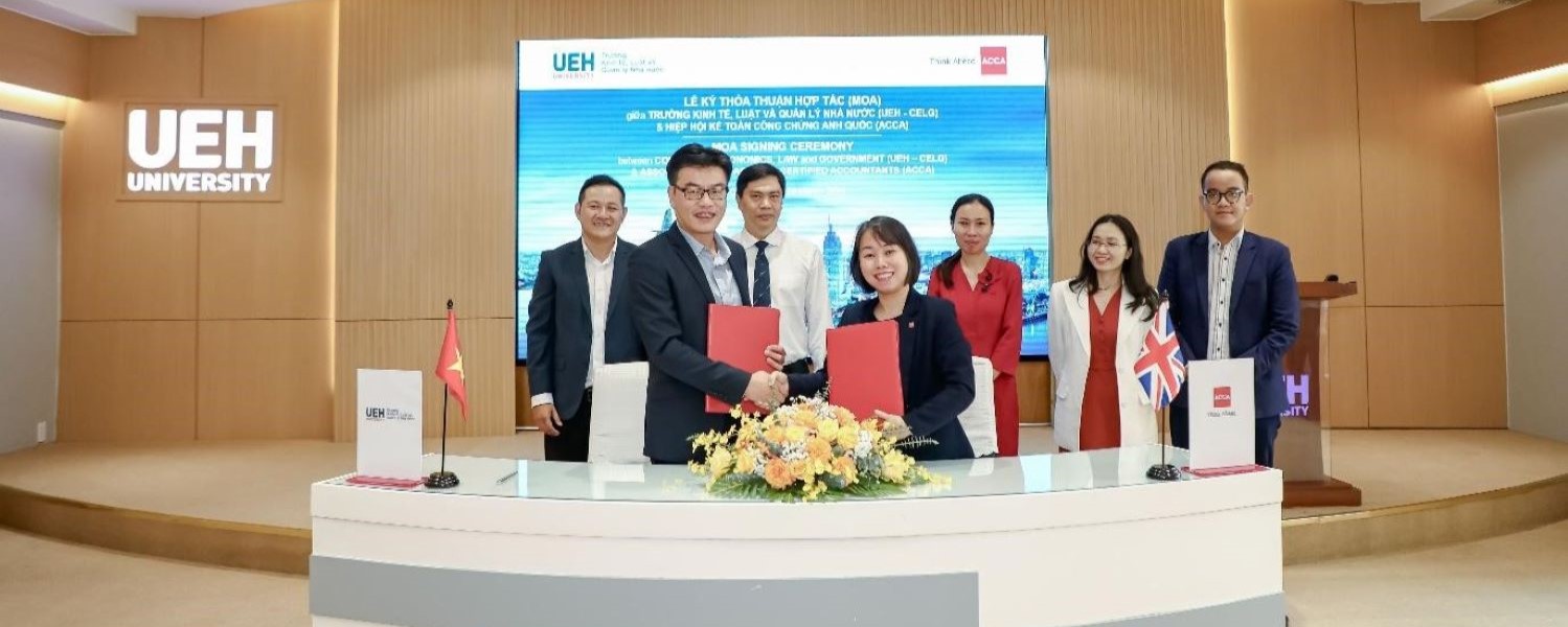 Signing Ceremony of Memorandum of Agreement (MOA) between UEH College of Economics, Law and Government and the Association of Chartered Certified Accountants (ACCA)

