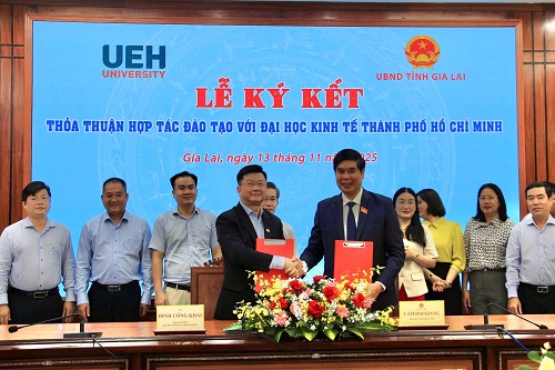 University of Economics Ho Chi Minh City and Gia Lai Provincial People's Committee Sign Cooperation Agreement for the 2025-2030 Period