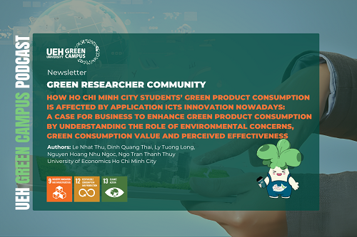 [Contribution Research] How Ho Chi Minh City students’ green product consumption is affected by application iCTs innovation nowadays: A case for business to enhance green product consumption by understanding the role of environmental concerns, green consumption value and perceived effectiveness
