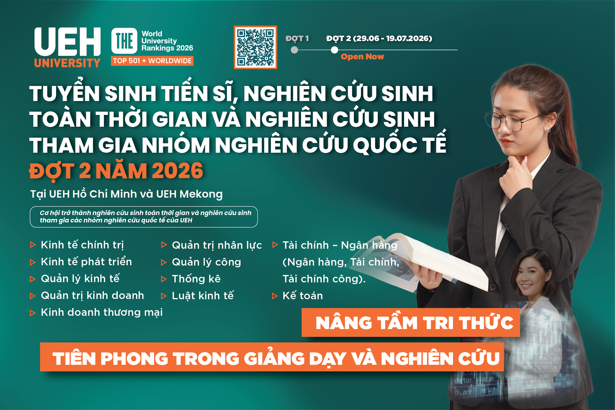 University of Economics Ho Chi Minh City – UEH Announces Second Intake of Doctoral Admissions for 2026: An Opportunity to Join the UEH International Academic Ecosystem